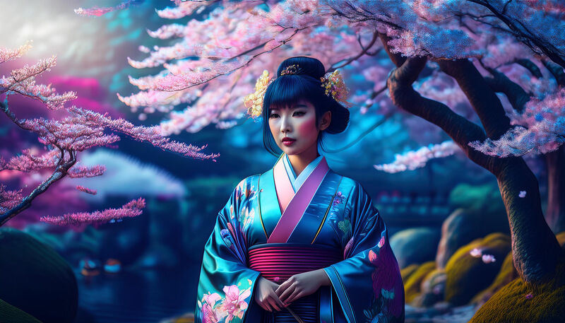 Le crépuscule des geishas - a Digital Art by Tsuiho
